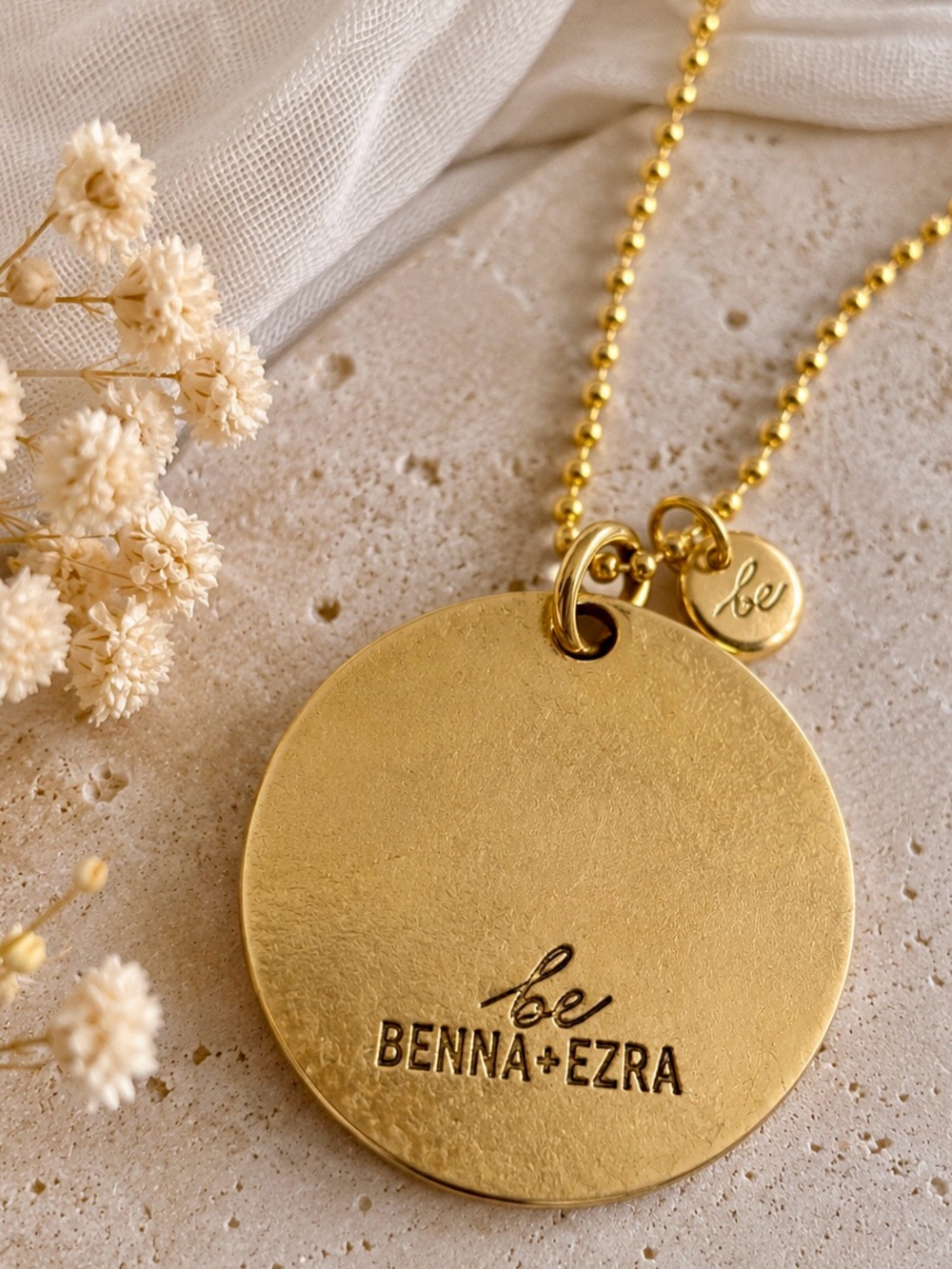 Benna + Ezra Gold Inspirational Quote Necklace Boho Layering Gift 5.29F - Picture 2 of 3